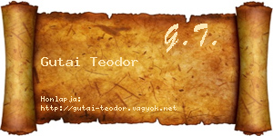 Gutai Teodor névjegykártya